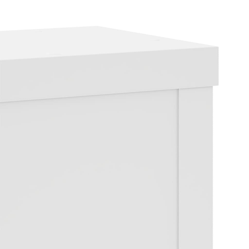 Plant Stand 2 pcs White 10 x 10 x 18 cm Engineered Wood