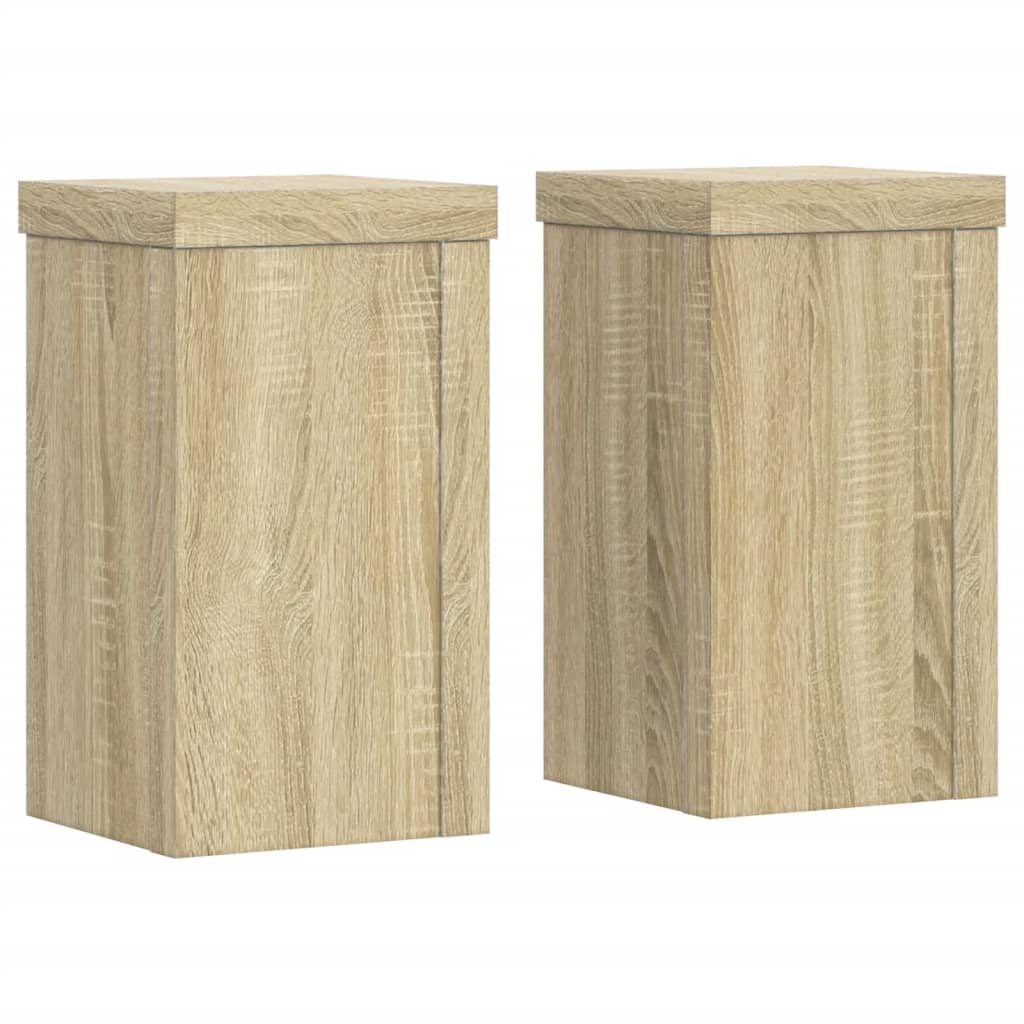 Plant Stand 2 pcs Sonoma Oak 10 x 10 x 18 cm Engineered Wood