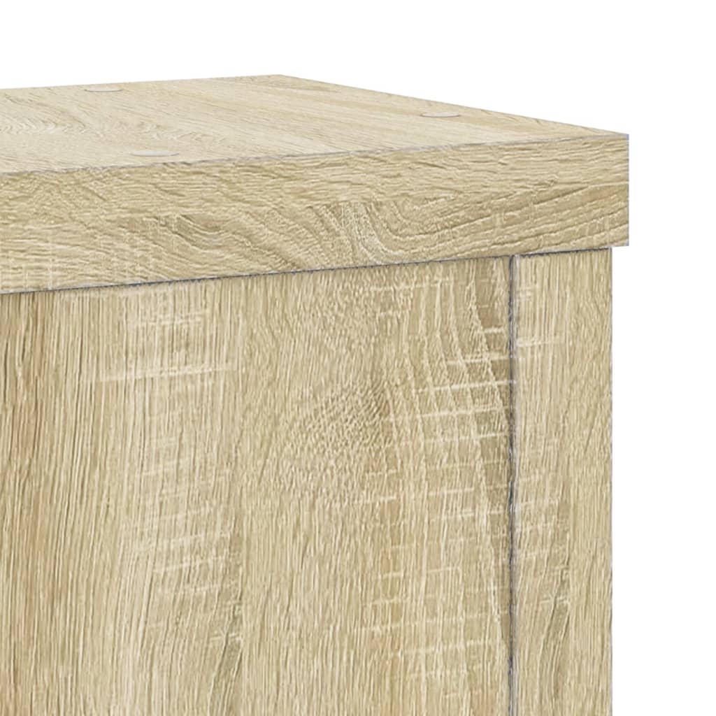 Plant Stand 2 pcs Sonoma Oak 10 x 10 x 18 cm Engineered Wood
