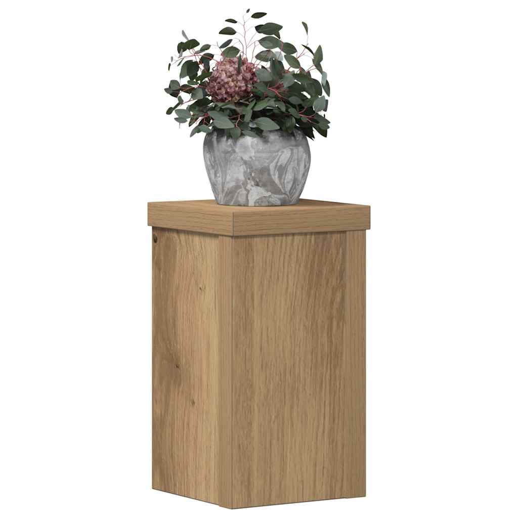Plant Stands 2 pcs Artisan Oak 10x10x18 cm Engineered Wood