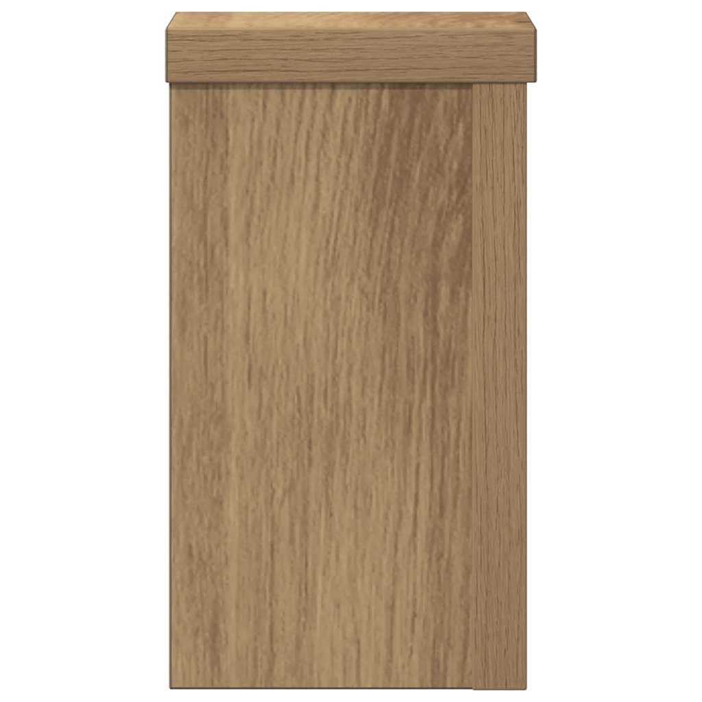 Plant Stands 2 pcs Artisan Oak 10x10x18 cm Engineered Wood