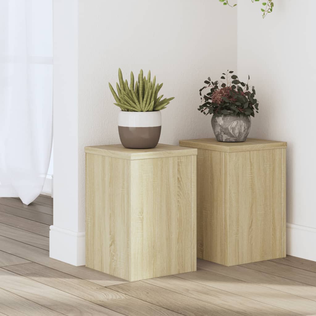 Plant Stand 2 pcs Sonoma Oak 20 x 20 x 30 cm Engineered Wood