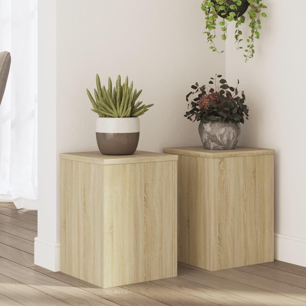 Plant Stand 2 pcs Sonoma Oak 25 x 25 x 35 cm Engineered Wood