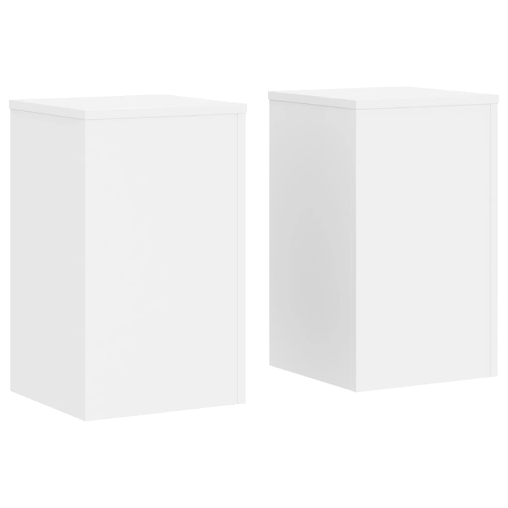 Plant Stand 2 pcs White 30 x 30 x 50 cm Engineered Wood