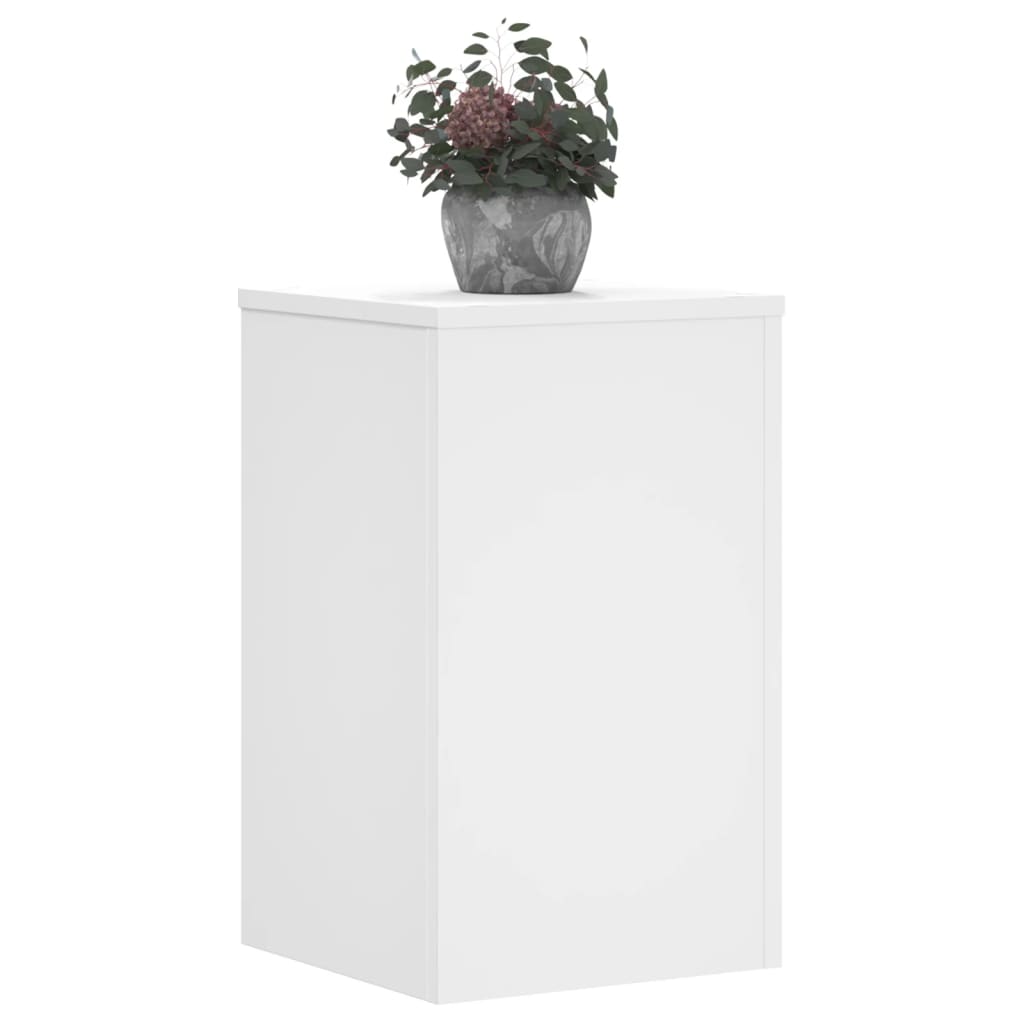 Plant Stand 2 pcs White 30 x 30 x 50 cm Engineered Wood