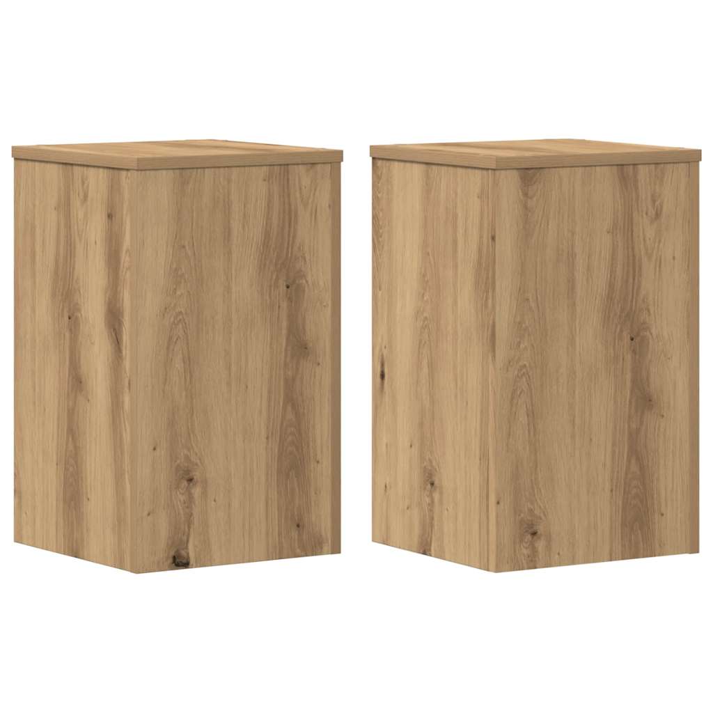 Plant Stands 2 pcs Artisan Oak 30x30x50 cm Engineered Wood