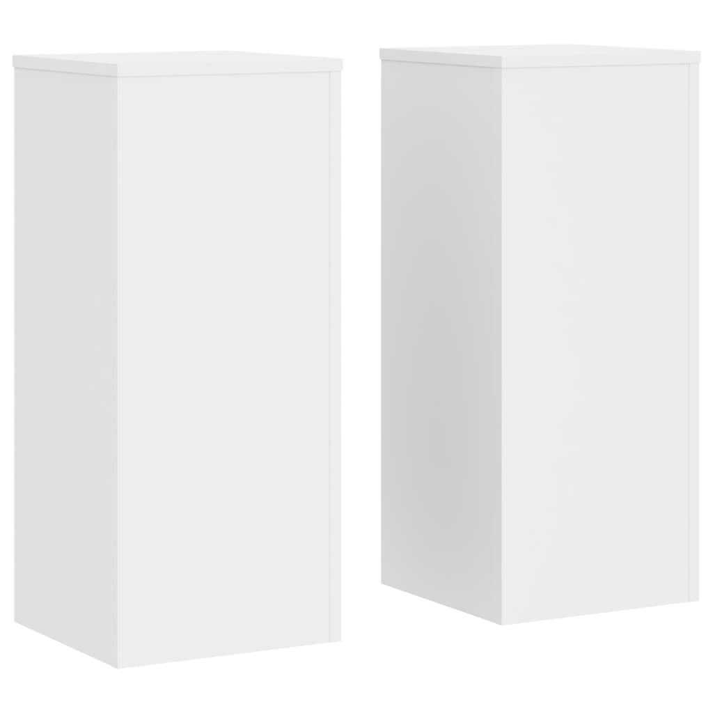 Plant Stand 2 pcs White 30 x 30 x 70 cm Engineered Wood