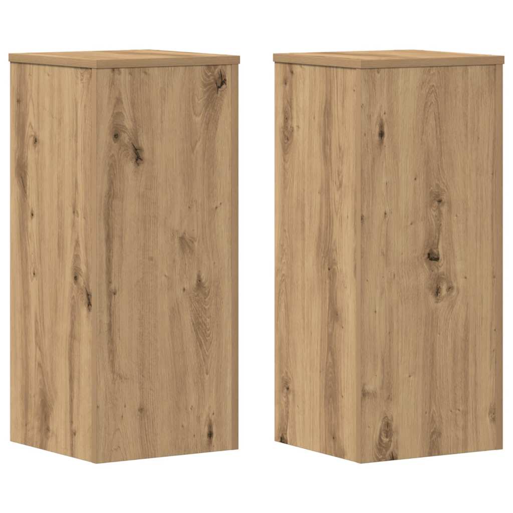Plant Stand 2 pcs Oak 30 x 30 x 70 cm Engineered Wood