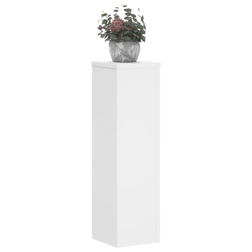 Plant Stands 2 pcs White 17x17x60 cm Engineered Wood