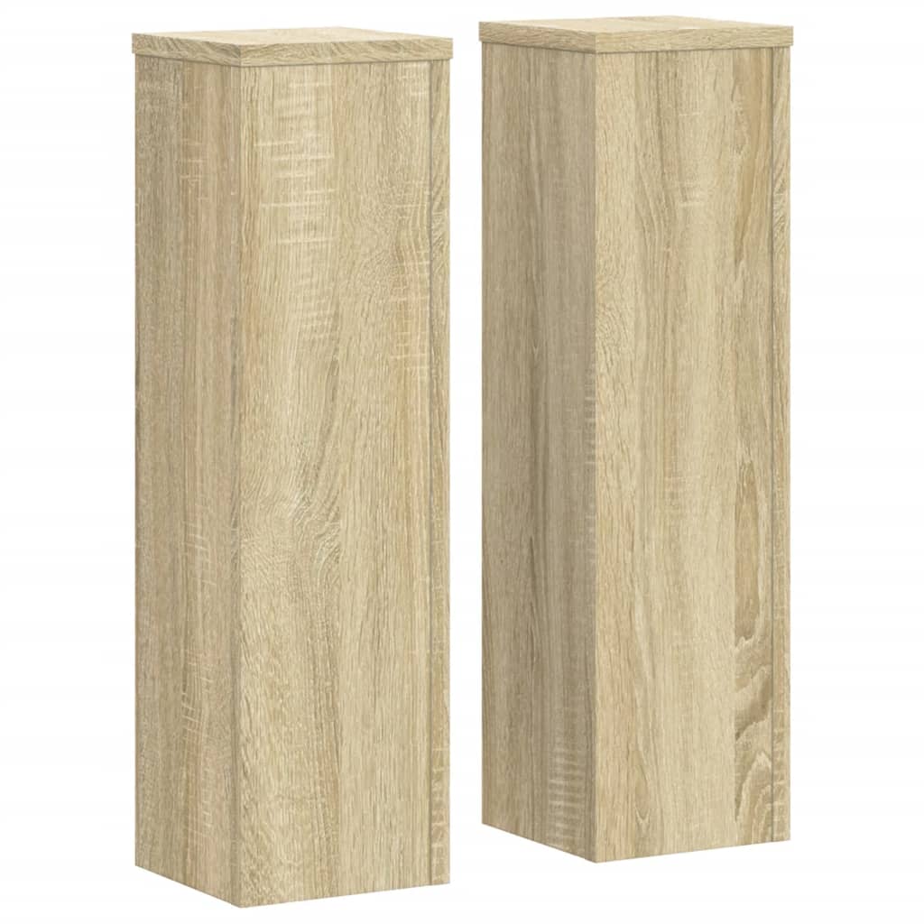 Plant Stands 2 pcs Sonoma Oak 17x17x60 cm Engineered Wood