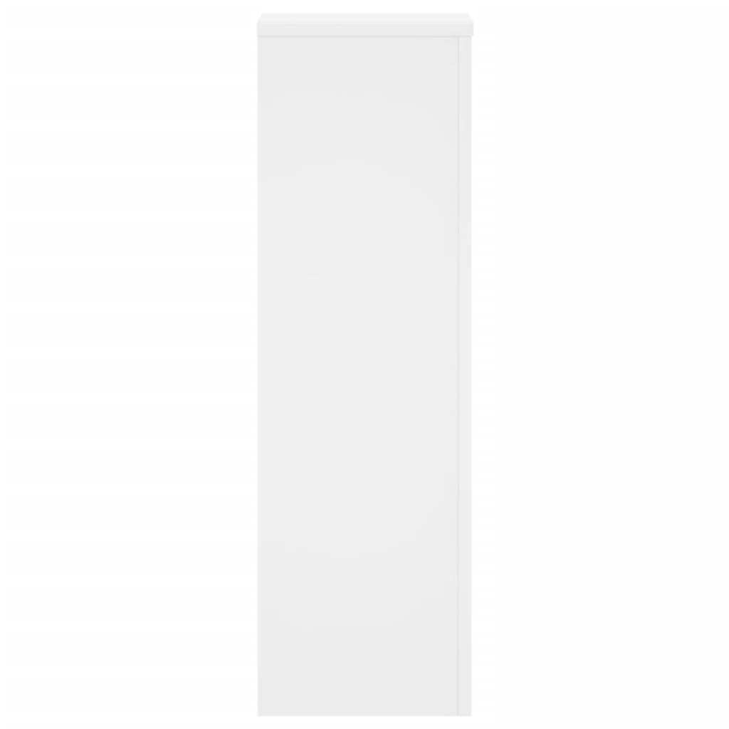 Plant Stands 2 pcs White 25x25x80 cm Engineered Wood