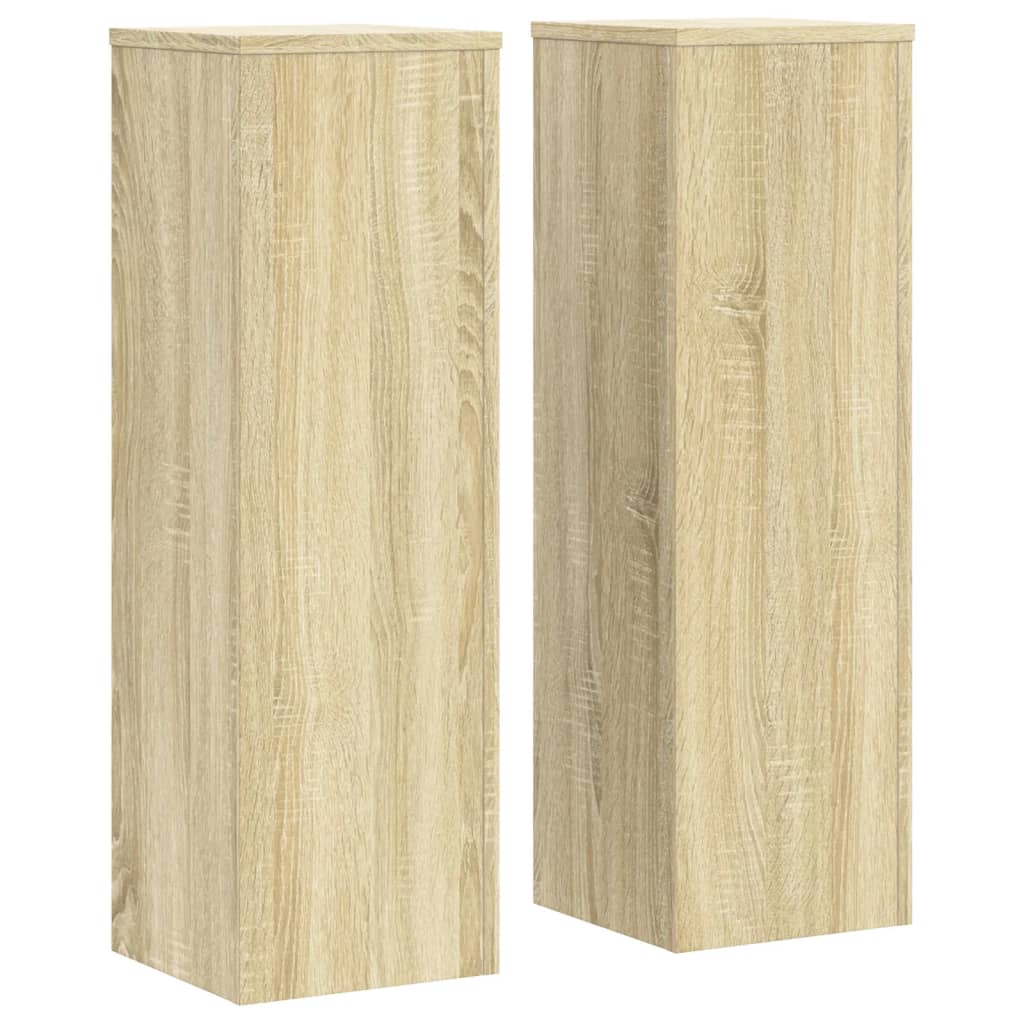 Plant Stand 2 pcs Sonoma Oak 25 x 25 x 80 cm Engineered Wood