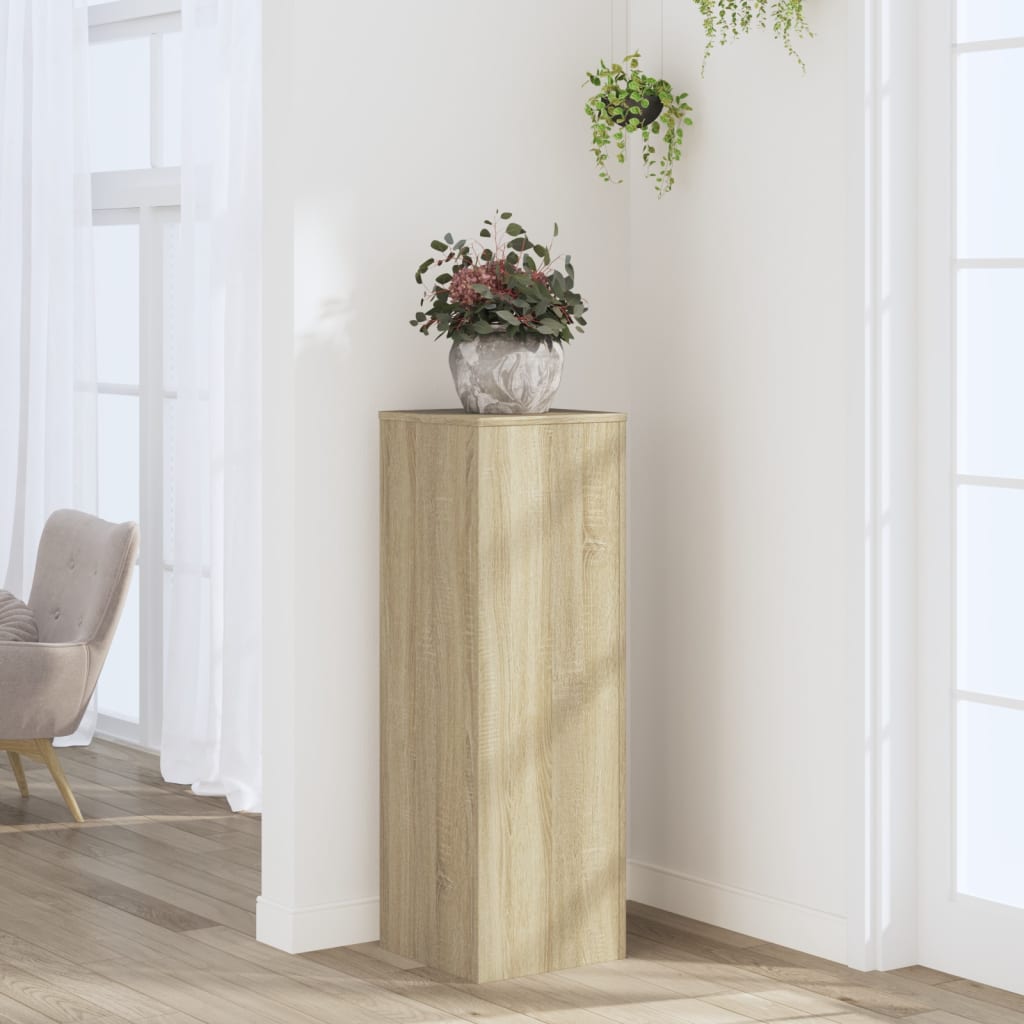 Plant Stand Sonoma Oak 33x33x100 cm Engineered Wood