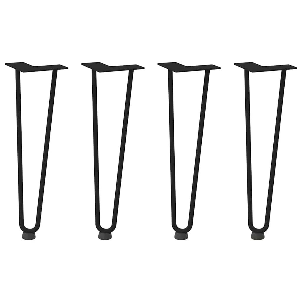 Hairpin Legs for Coffee Table 4 pcs Black 42 cm Solid Steel