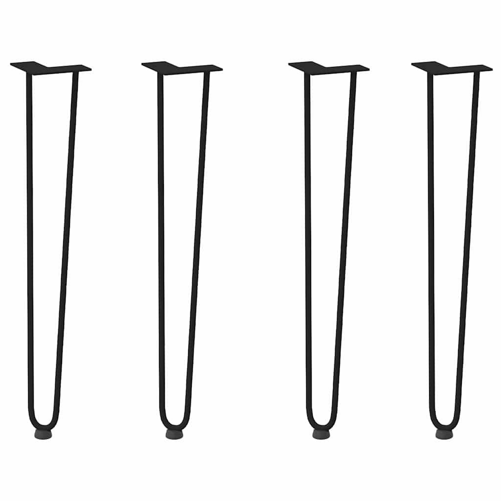 hairpin legs for console tables for Console Table 4 pcs Black 72 cm Solid Steel