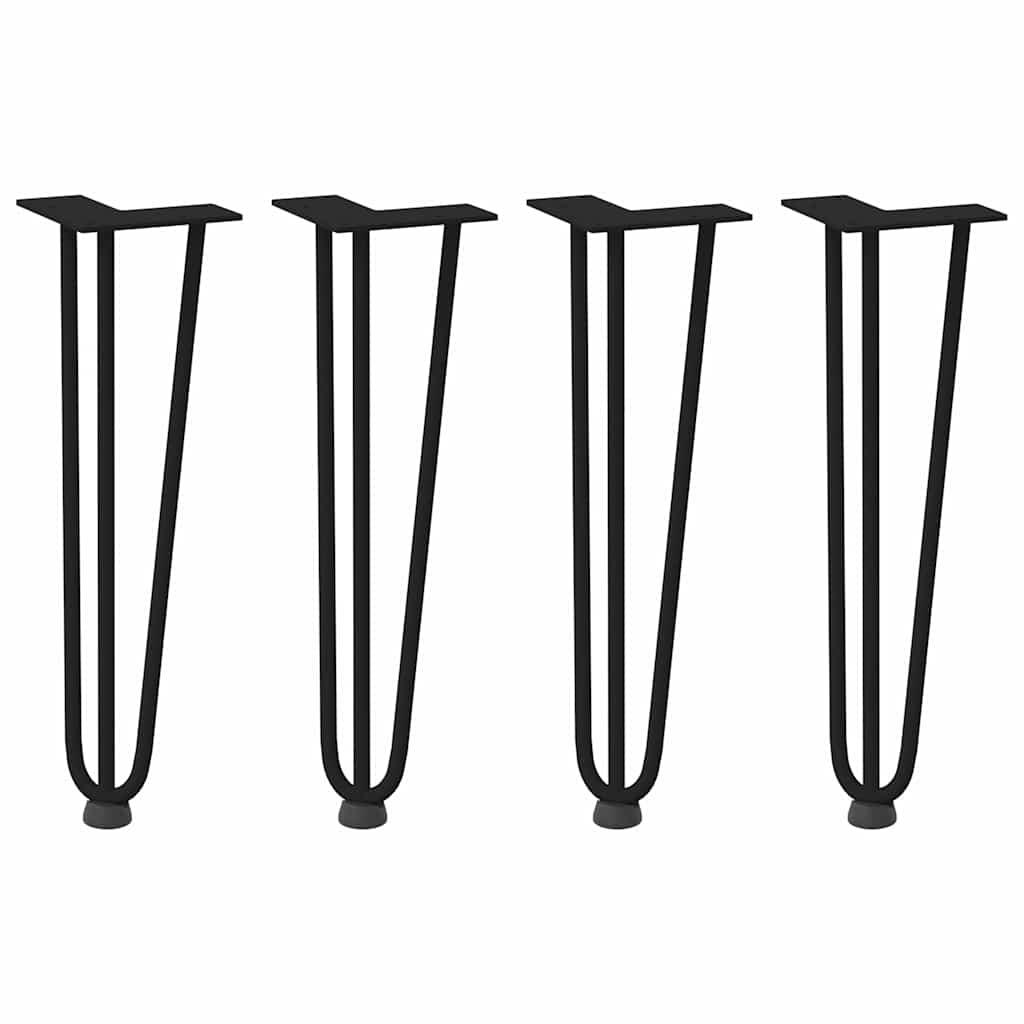 Hairpin Legs for Coffee Table 4 pcs Black 42 cm Solid Steel