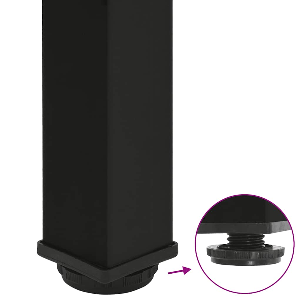 Console Table Legs 4 pcs Black 72-74 cm Steel