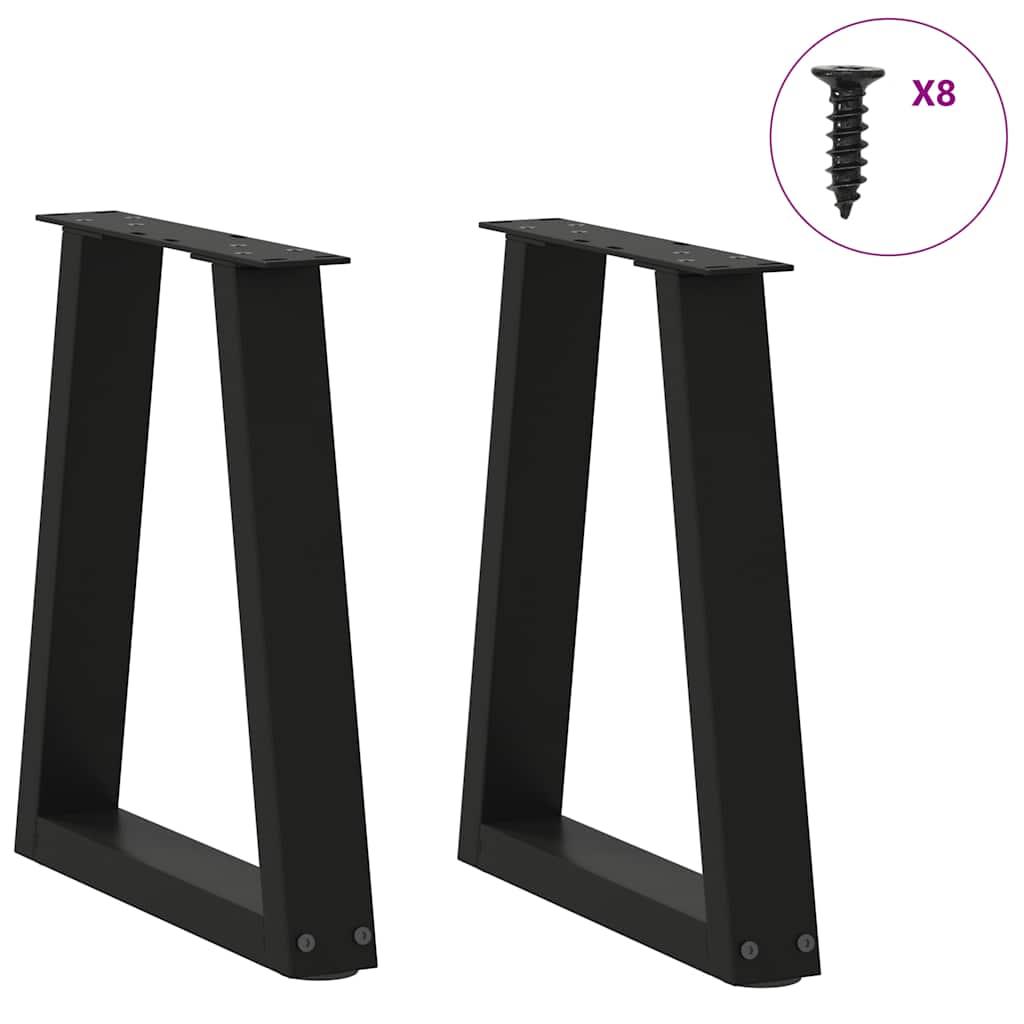 Coffee Table Legs V-Shape 2 pcs Black 28x(42-43.3) cm Steel