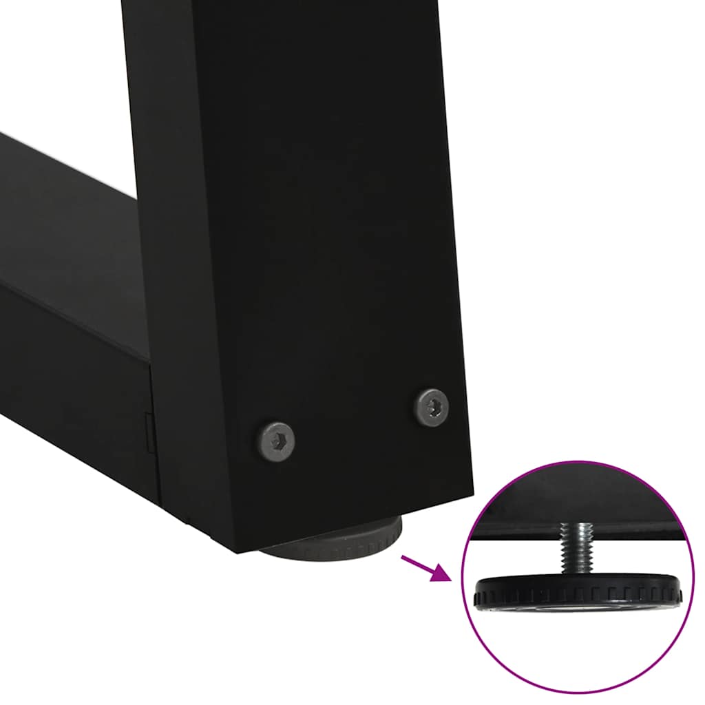 Coffee Table Legs V-Shape 2 pcs Black 28x(42-43.3) cm Steel