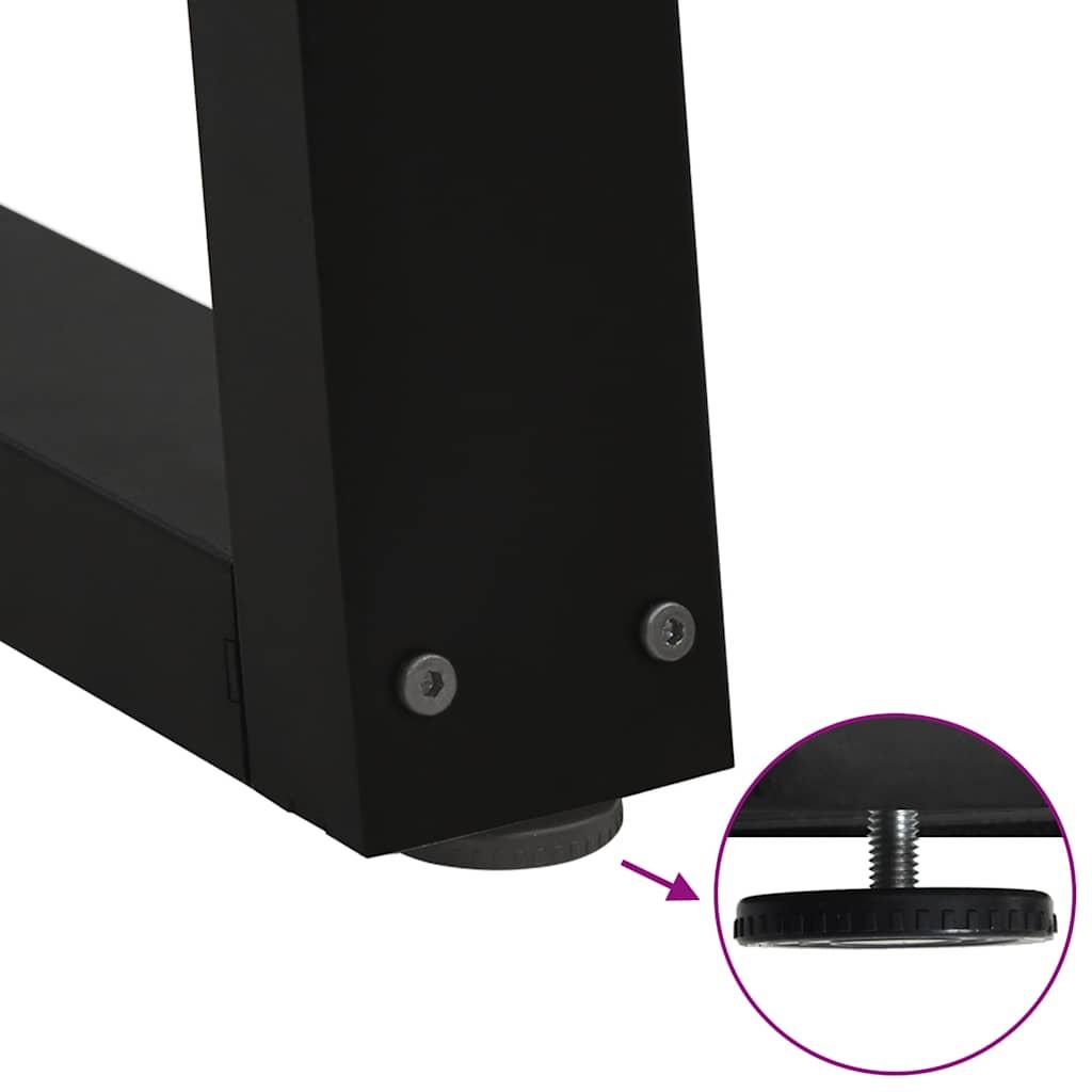 Dining Table Legs V-Shape 2 pcs Black 50x(72-73.3) cm Steel