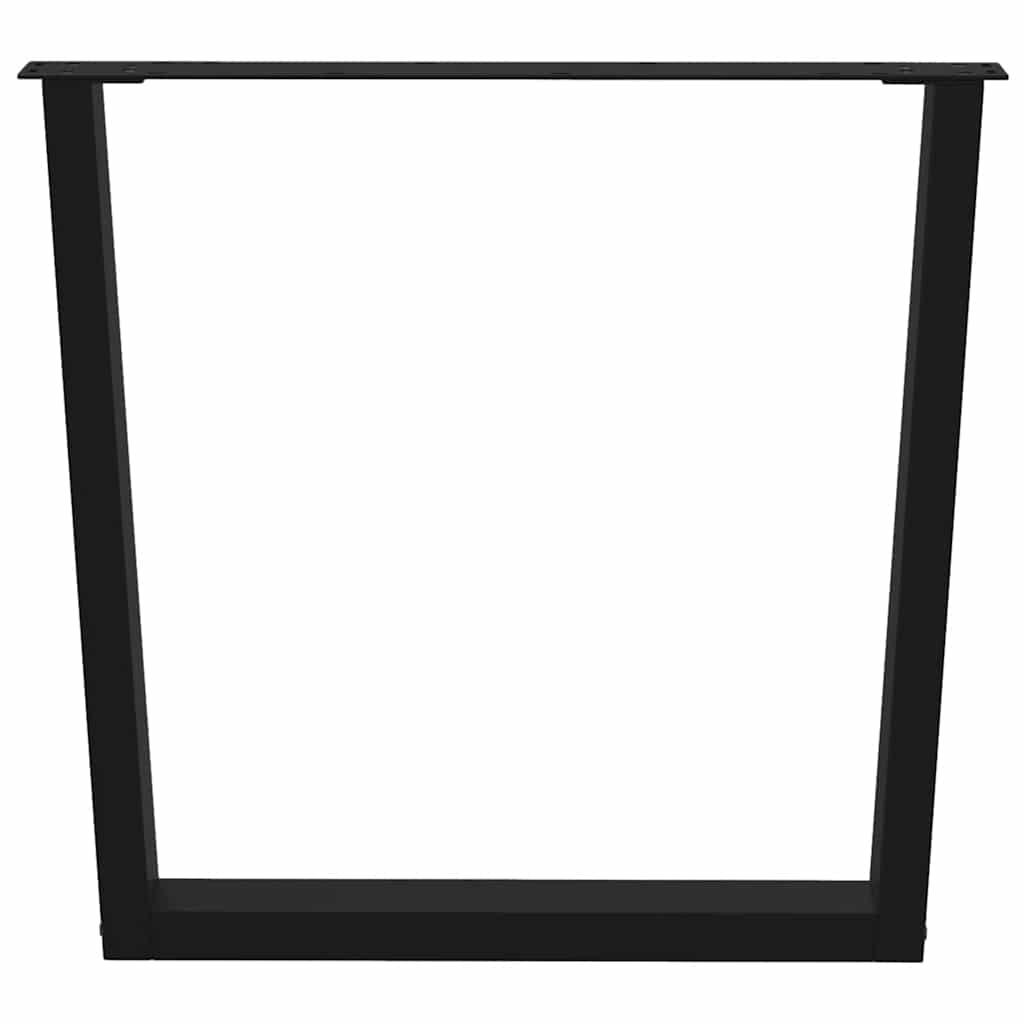Dining Table Legs V-Shape 2 pcs Black 80x(72-73.3) cm Steel