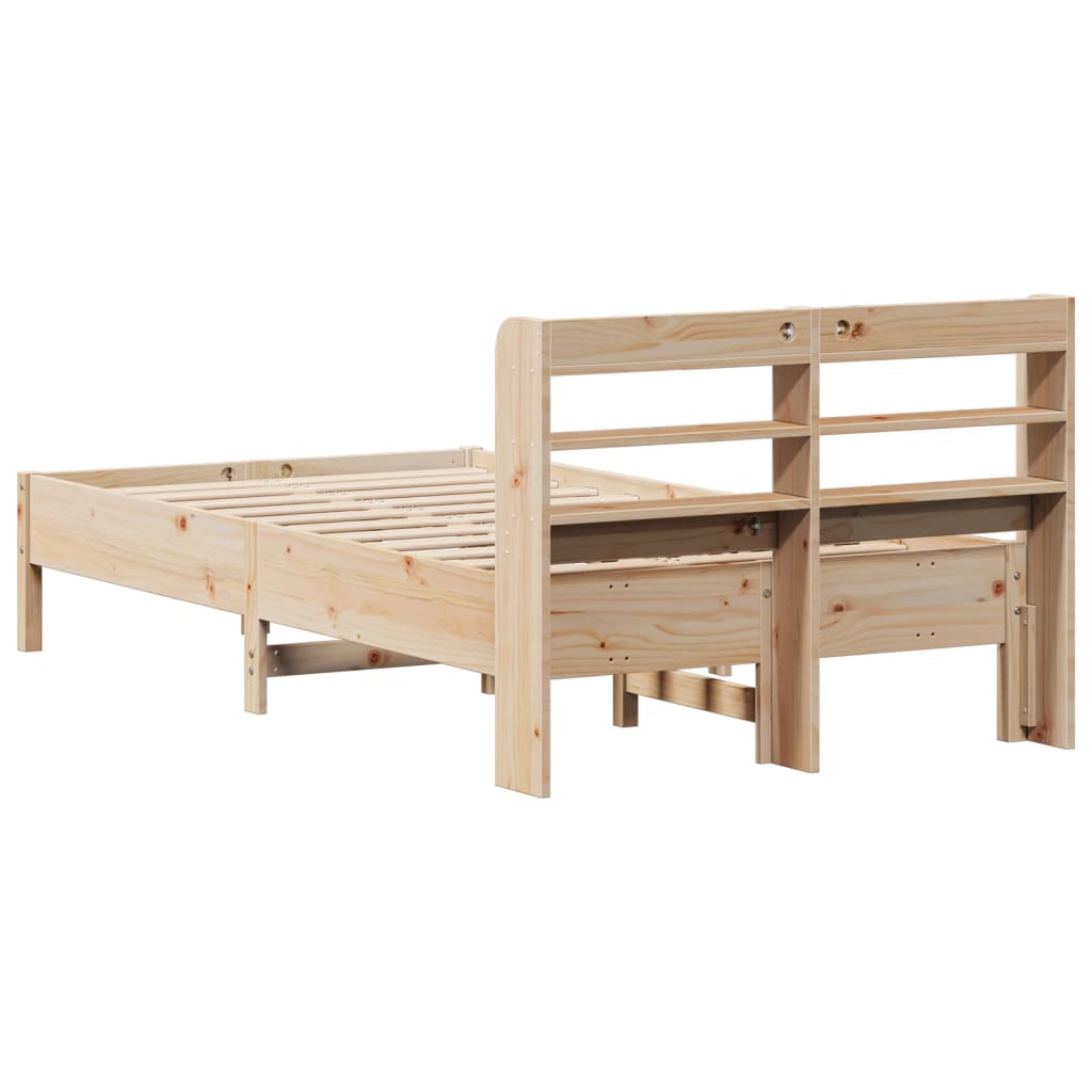 Bed Frame without Mattress 90x190 cm Solid Wood Pine