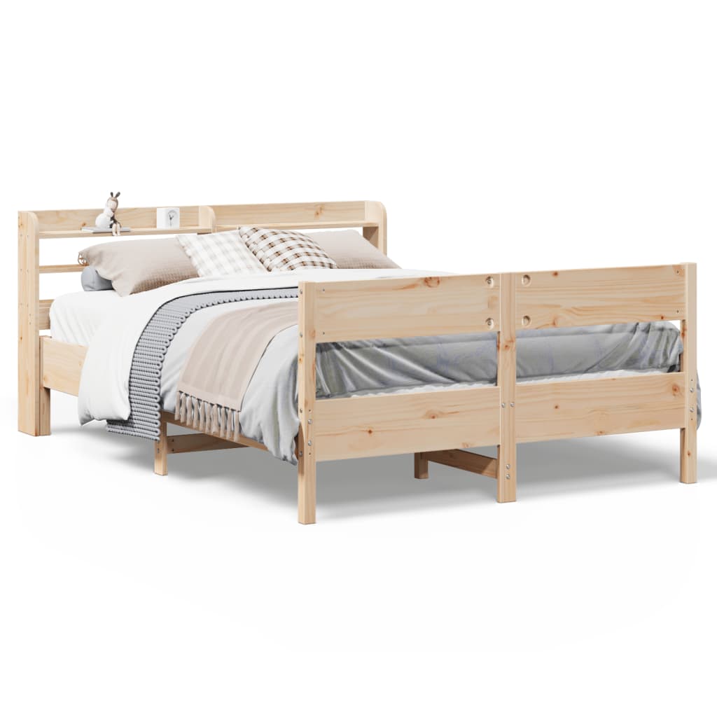Bed Frame without Mattress 150x200 cm Solid Wood Pine