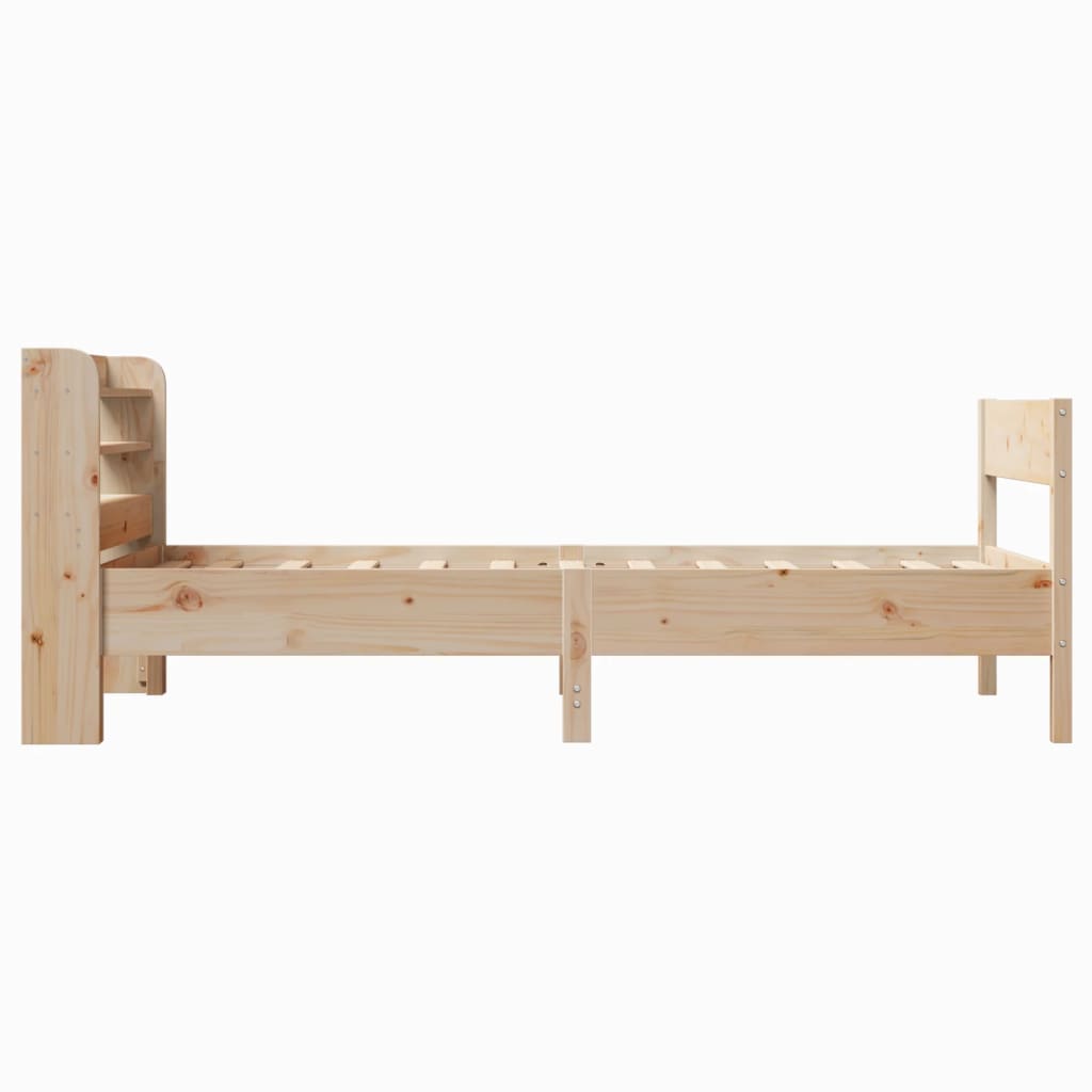 Bed Frame without Mattress 90x190 cm Solid Wood Pine
