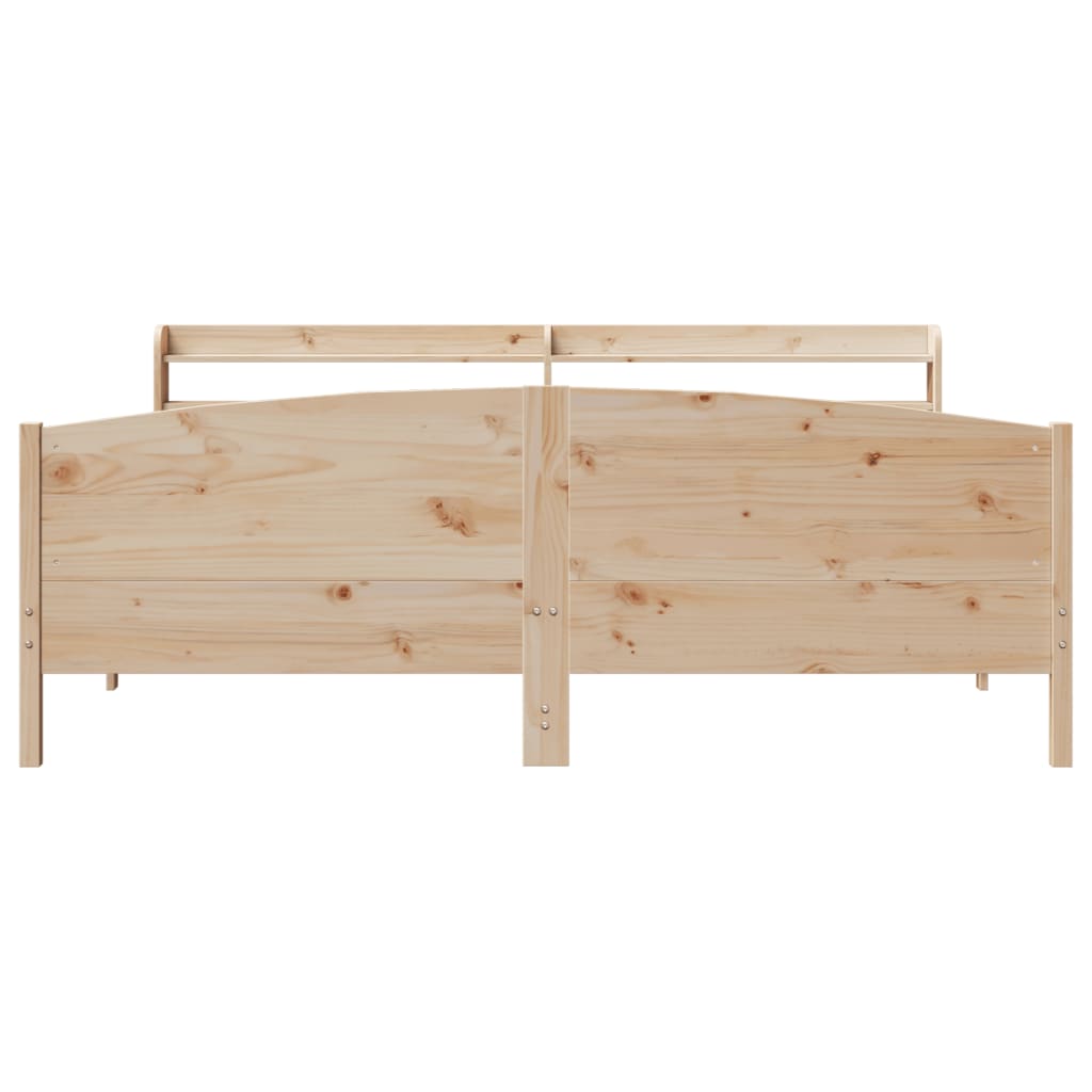 Bed Frame without Mattress 180x200 cm Solid Wood Pine