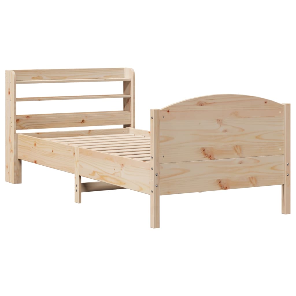 Bed Frame without Mattress 90x190 cm Solid Wood Pine