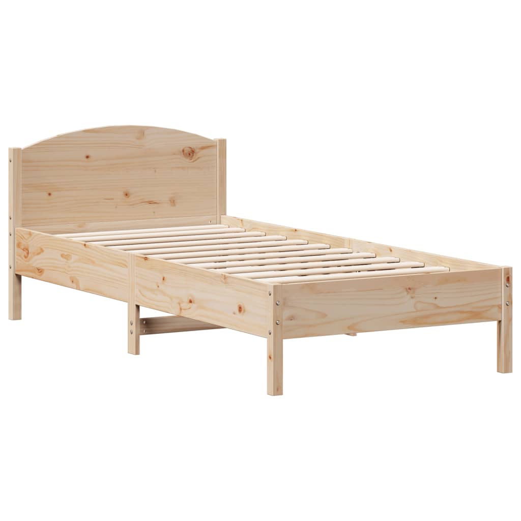 Bed Frame without Mattress 90x190 cm Solid Wood Pine