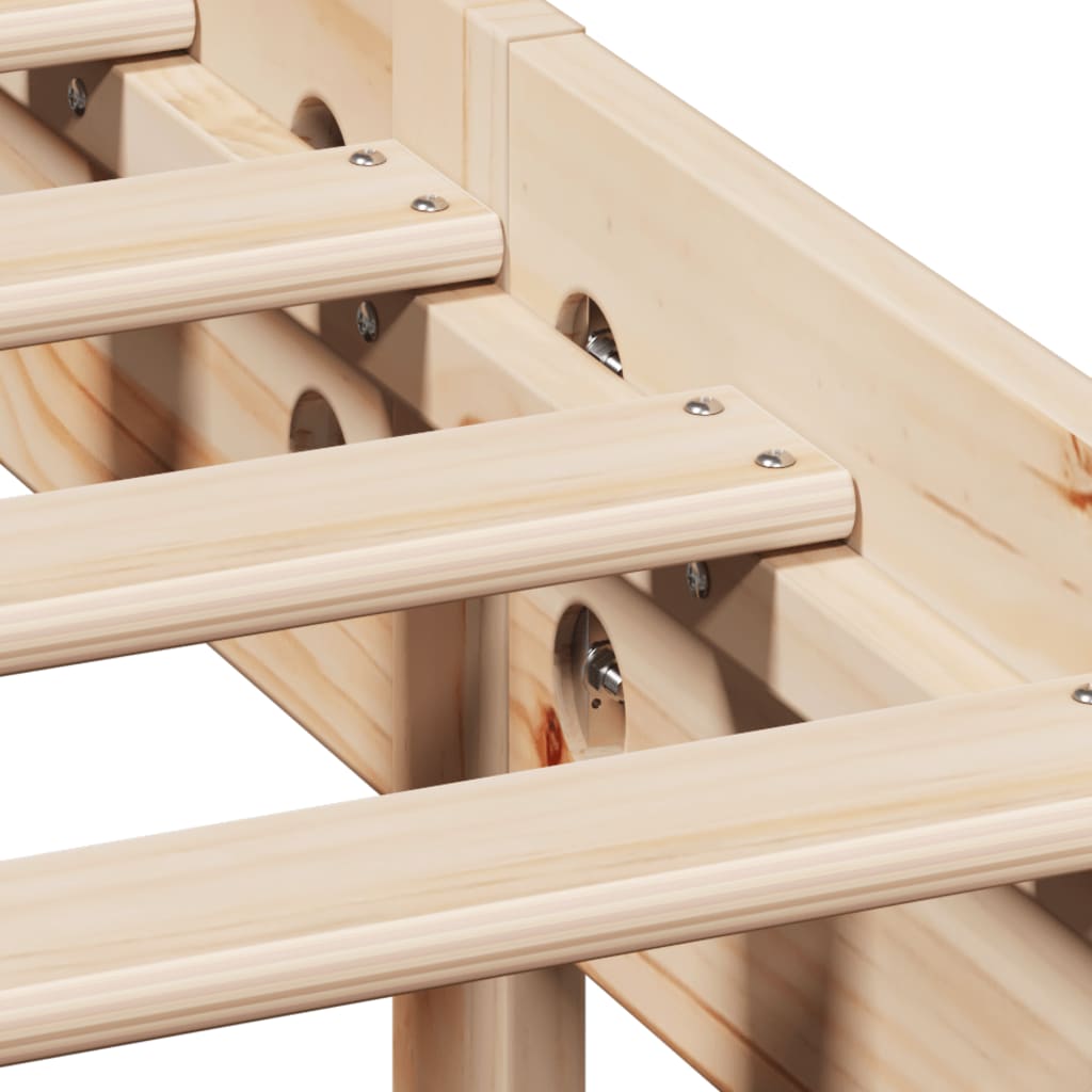 Bed Frame without Mattress 90x190 cm Solid Wood Pine