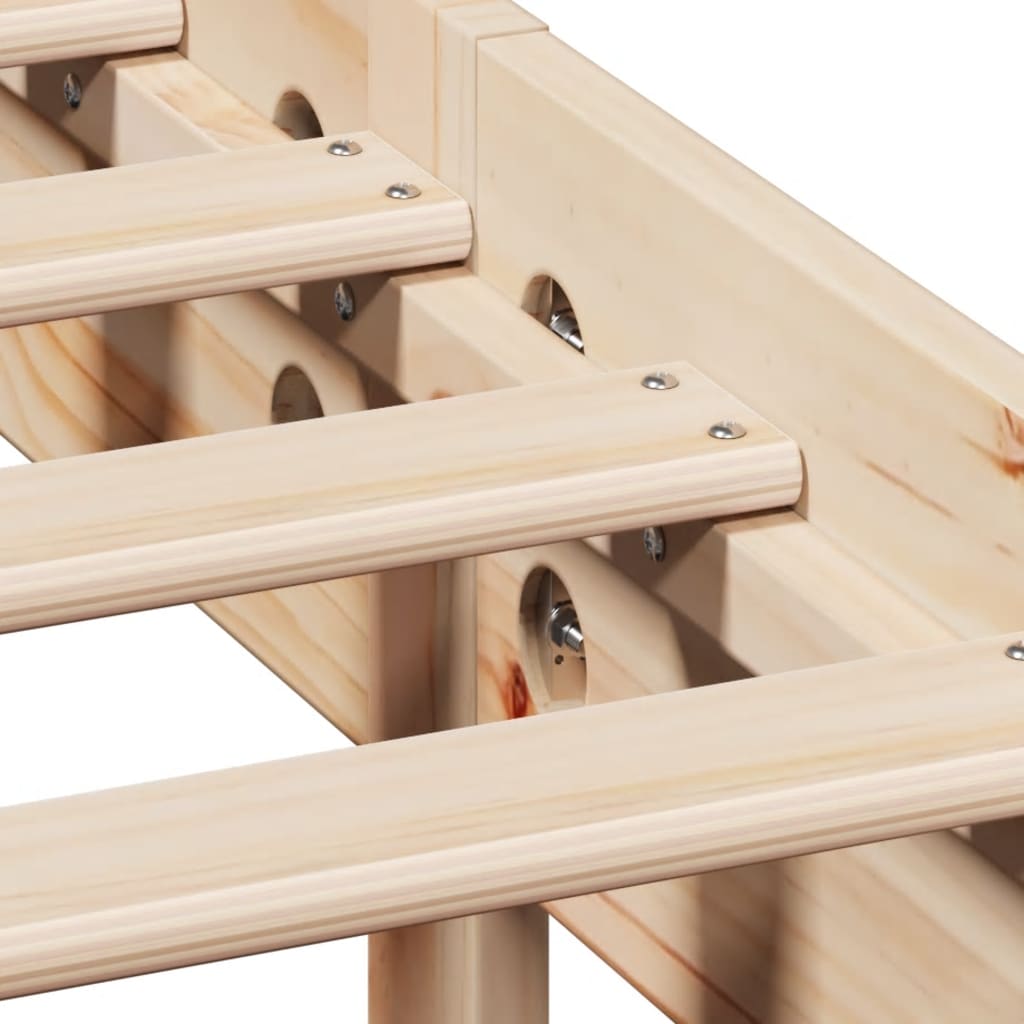 Bed Frame without Mattress 150x200 cm Solid Wood Pine