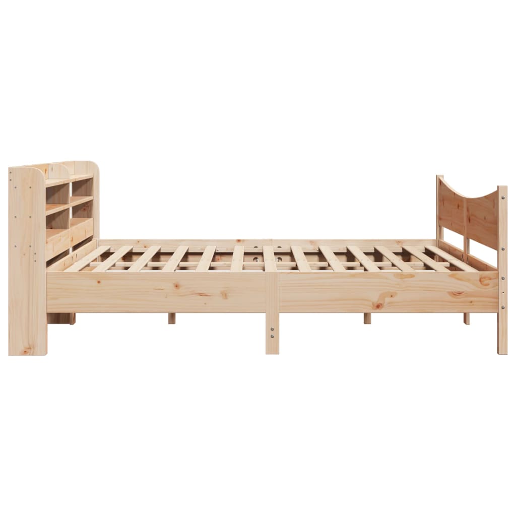 Bed Frame with Headboard 180x200 cm Solid Wood Pine