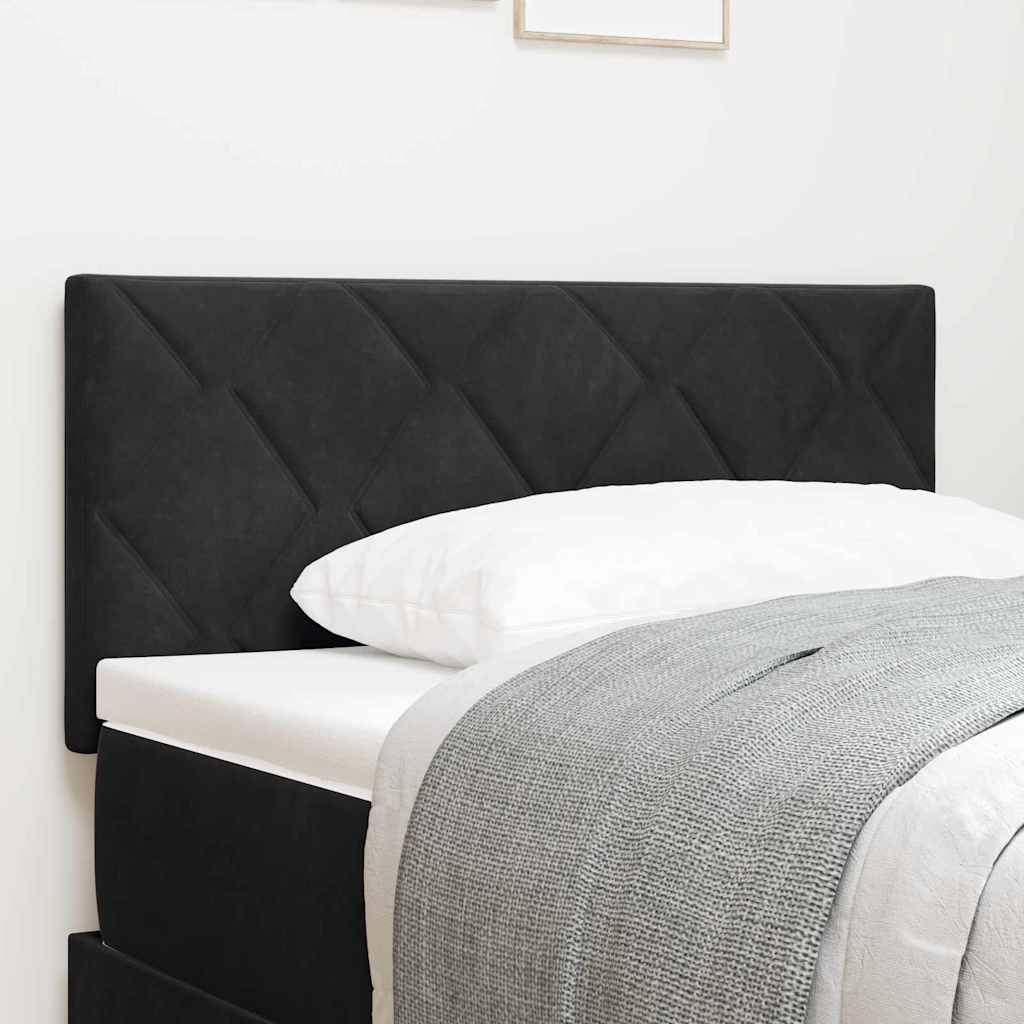 LED Headboard Black 100 cm Velvet
