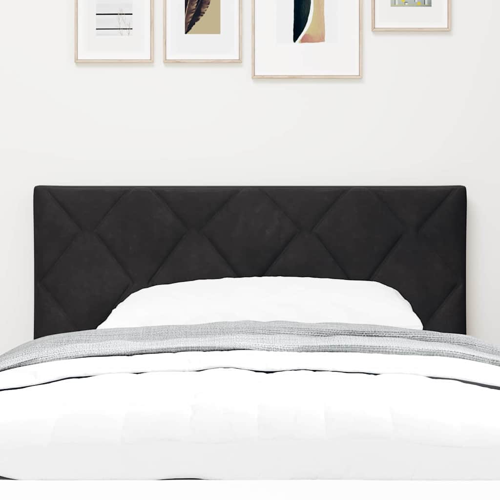 LED Headboard Black 100 cm Velvet