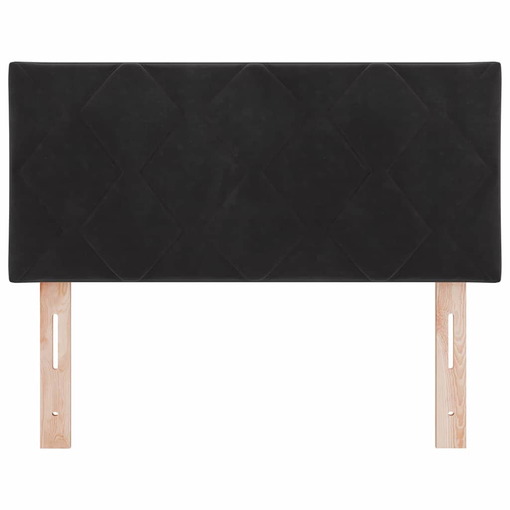 LED Headboard Black 100 cm Velvet