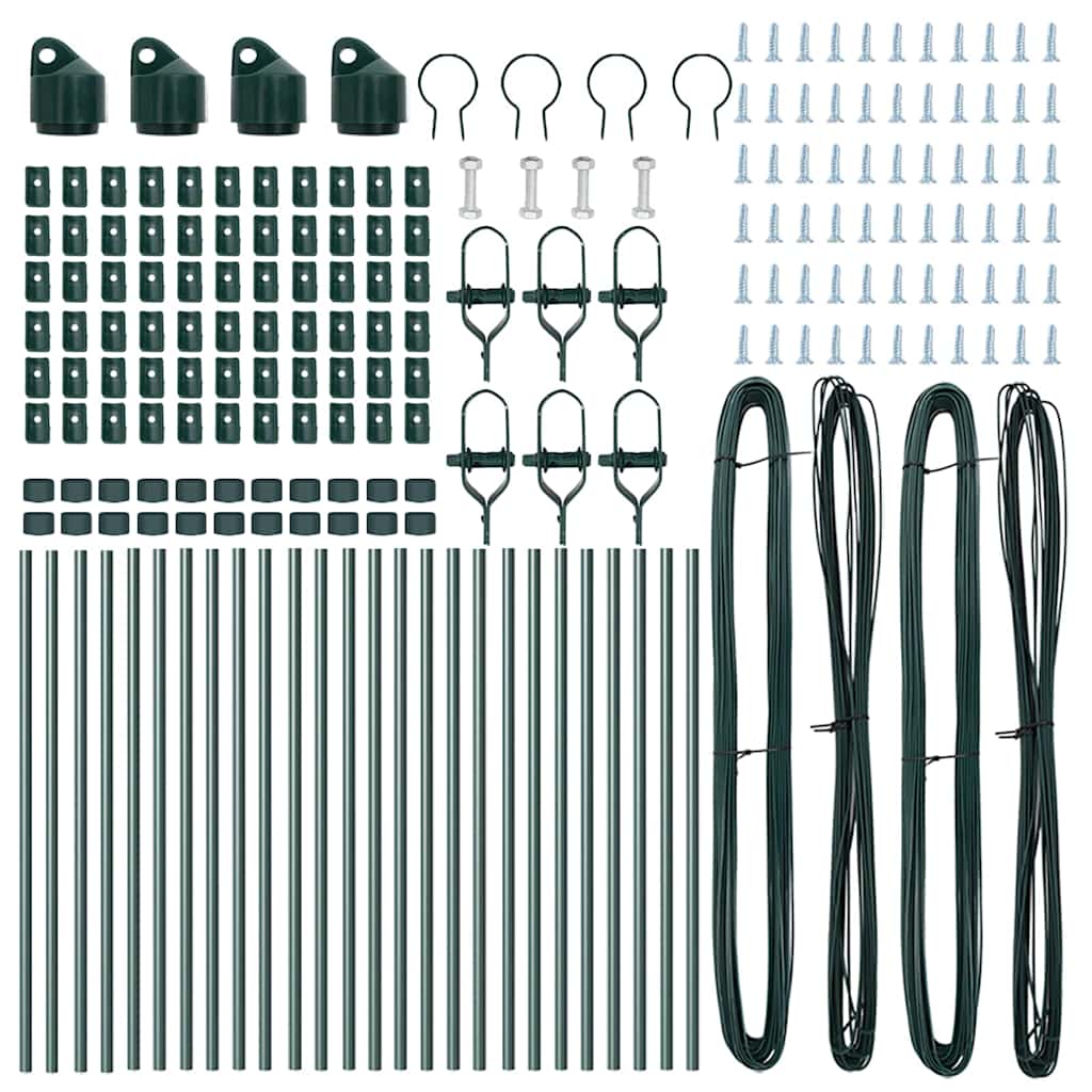 Fence Post Other 26 pcs Green 3,2 x 3,2 x 100 cm Steel