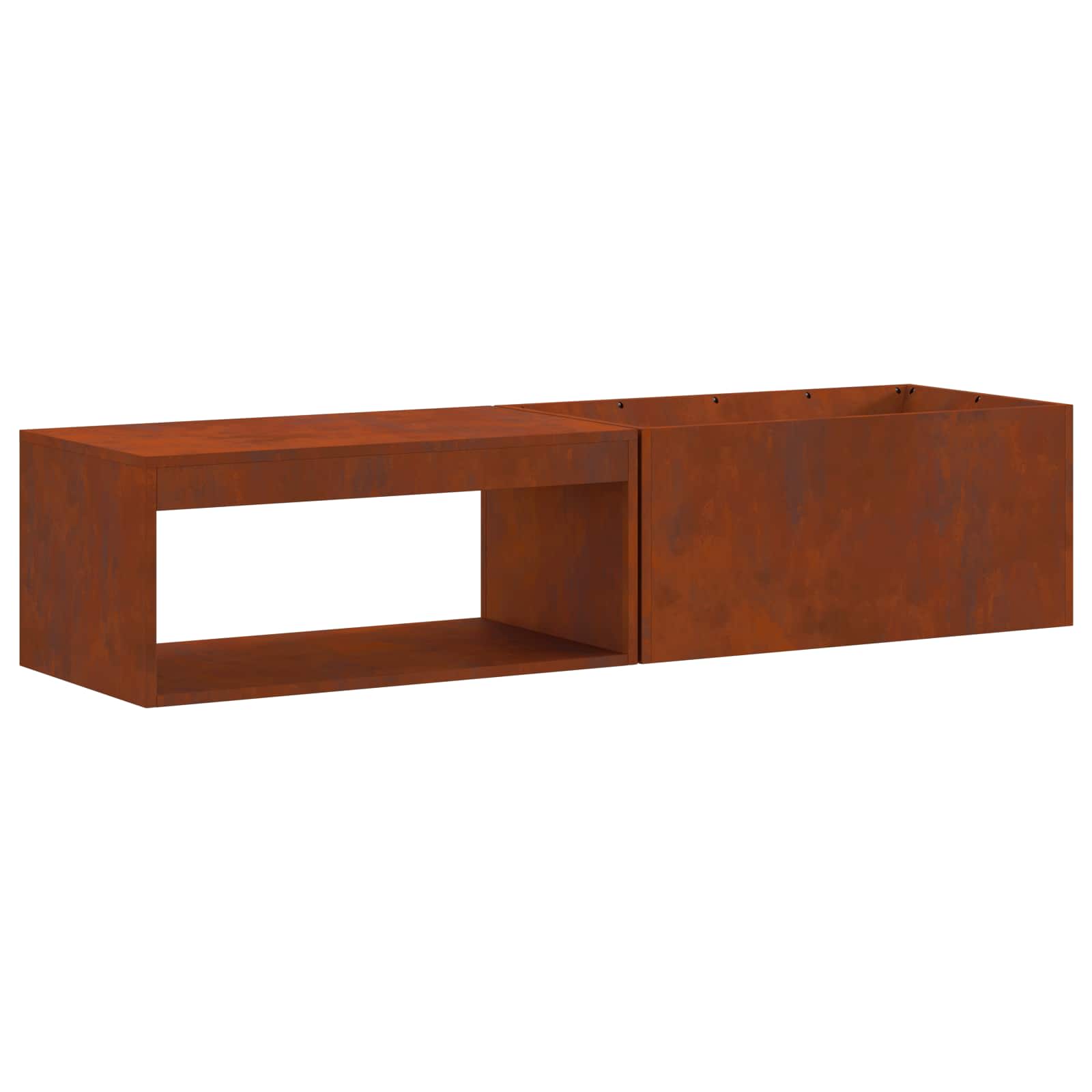 Fire Bowl Rusty 160 x 45 x 35 cm Weathering Steel