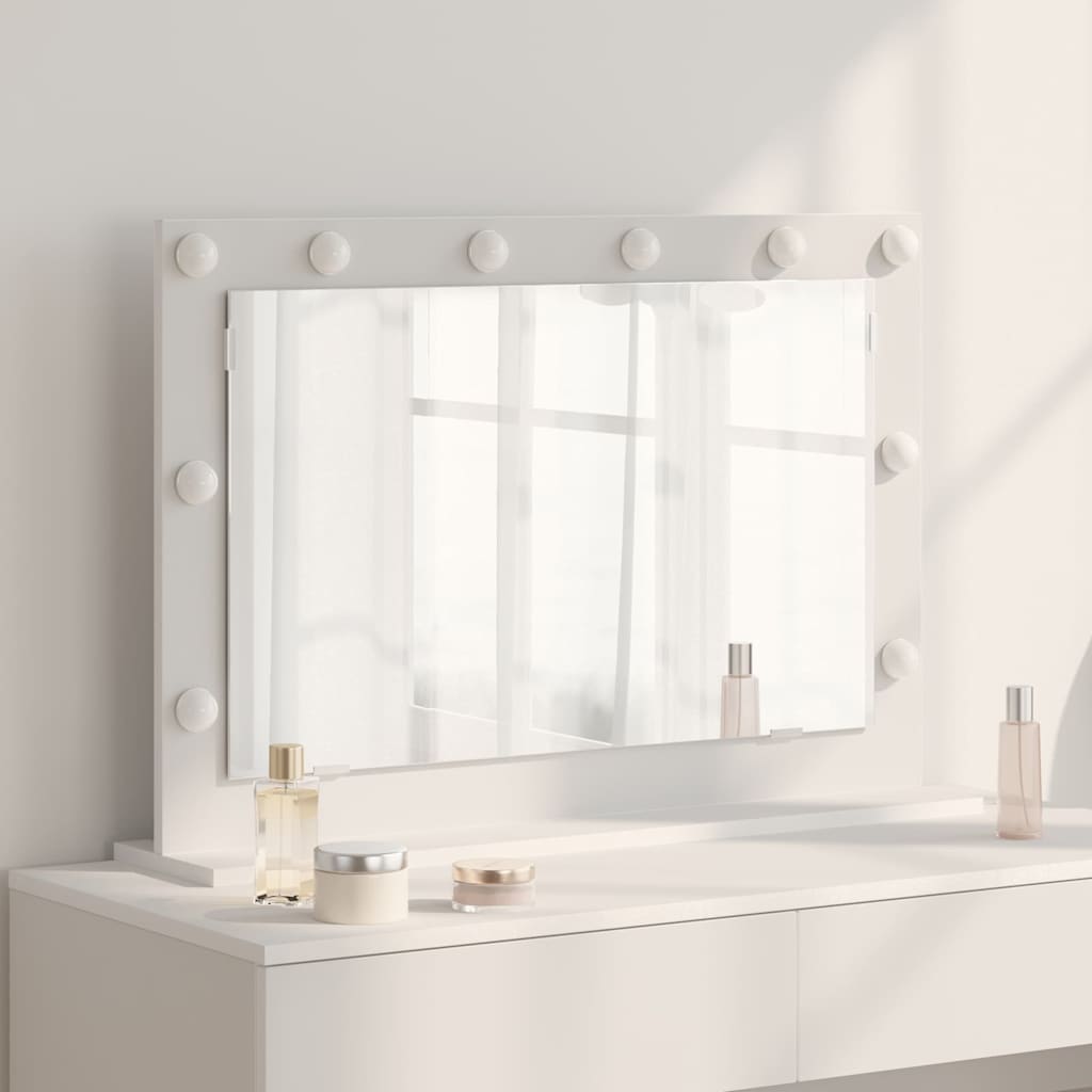 Vanity Mirror White 80 x 15 x 18 cm Glass and Engineered wood