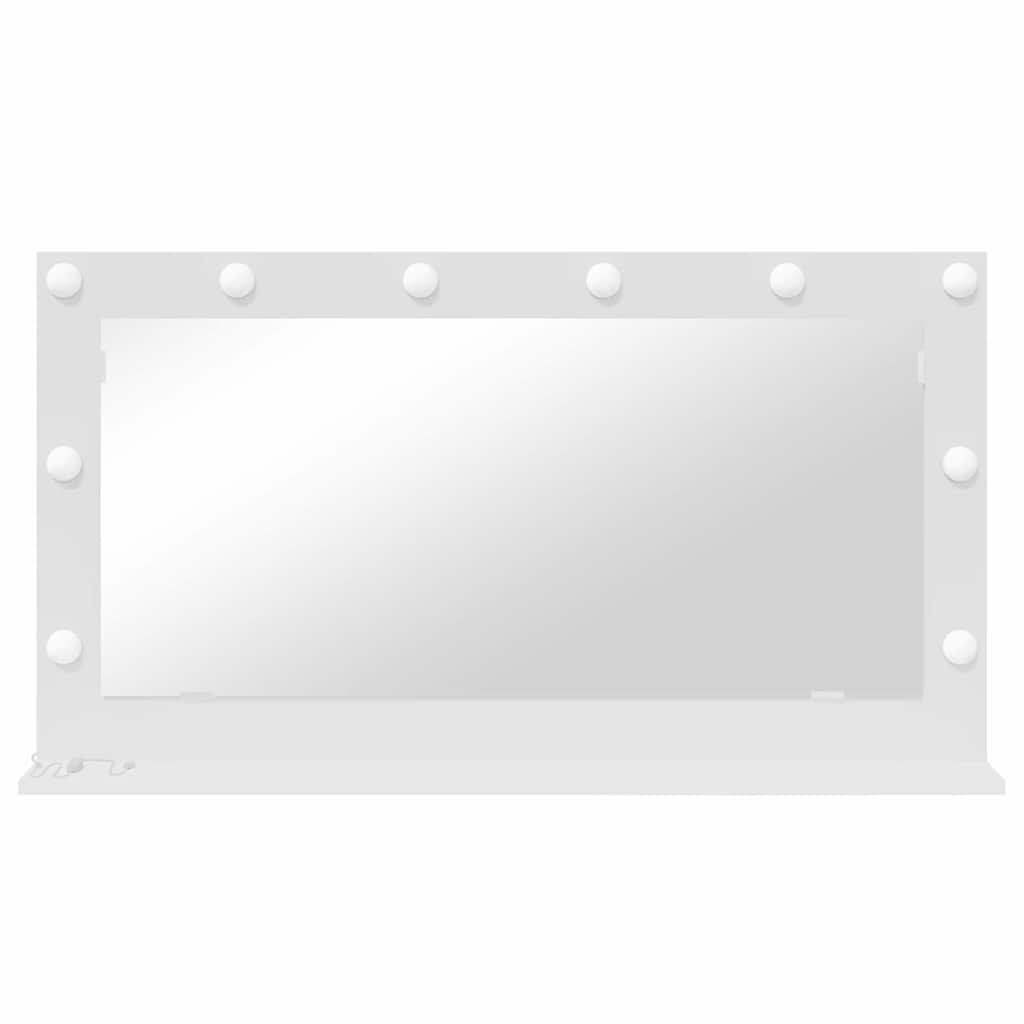 Vanity Mirror White 100 x 55 x 18 cm Glass and Engineered wood