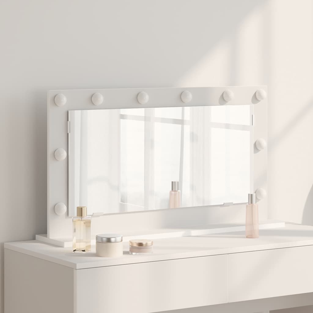 Vanity Mirror White 80 x 45 x 18 cm Glass and Engineered wood
