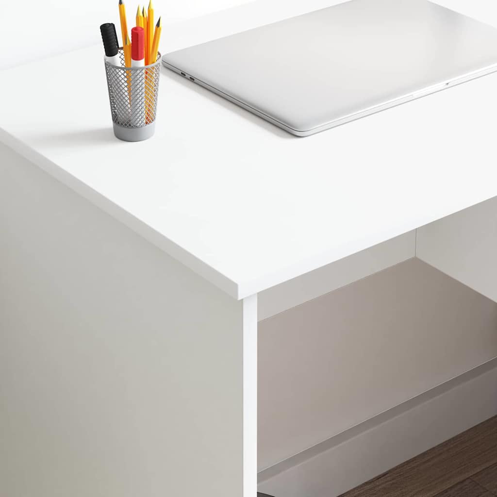Desk with Drawer White 90 x 49 x 75 cm Engineered Wood
