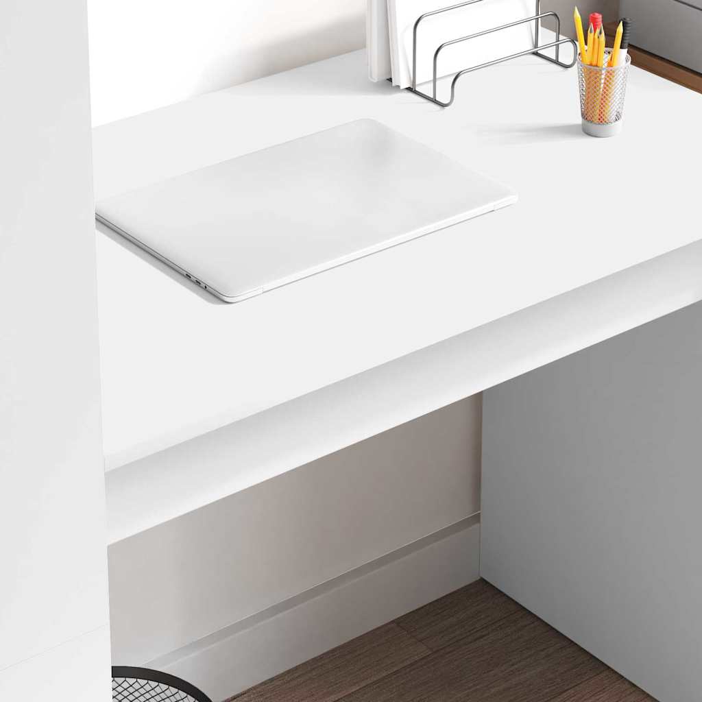 Desk White Engineered Wood 113 x 54 x 120 cm