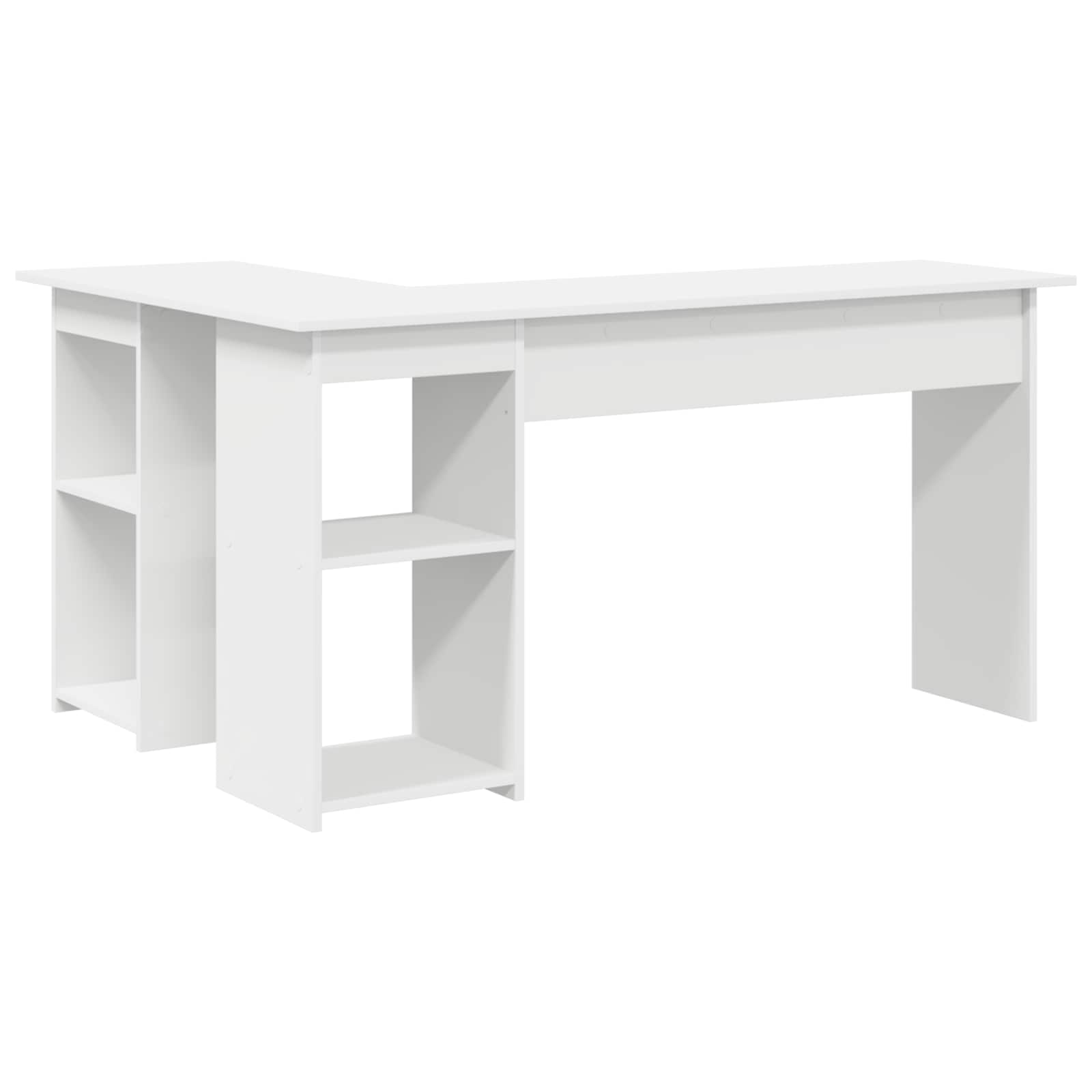 Desk White 142 x 102 x 73 cm Engineered Wood