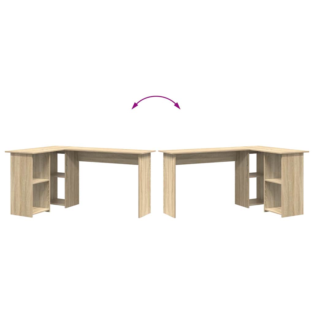 Desk Sonoma Oak 142 x 102 x 73 cm Engineered Wood