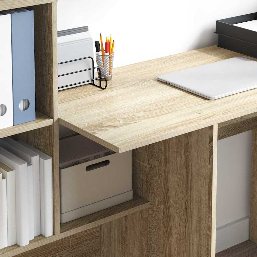 Desk Sonoma Oak Engineered Wood 131,5 x 50 x 106,5 cm