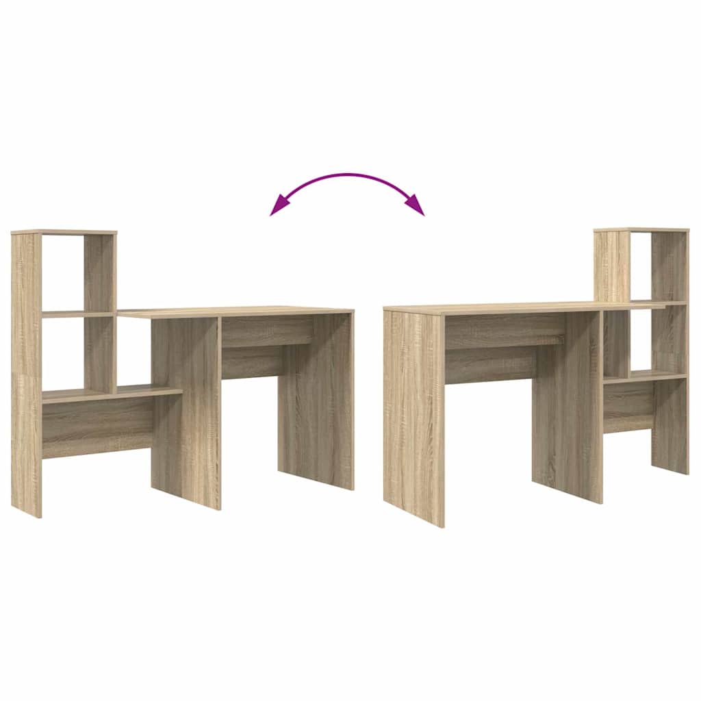 Desk Sonoma Oak Engineered Wood 131,5 x 50 x 106,5 cm