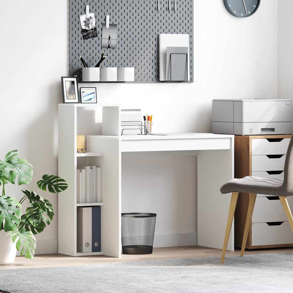 Desk White Engineered Wood 100 x 40 x 90 cm
