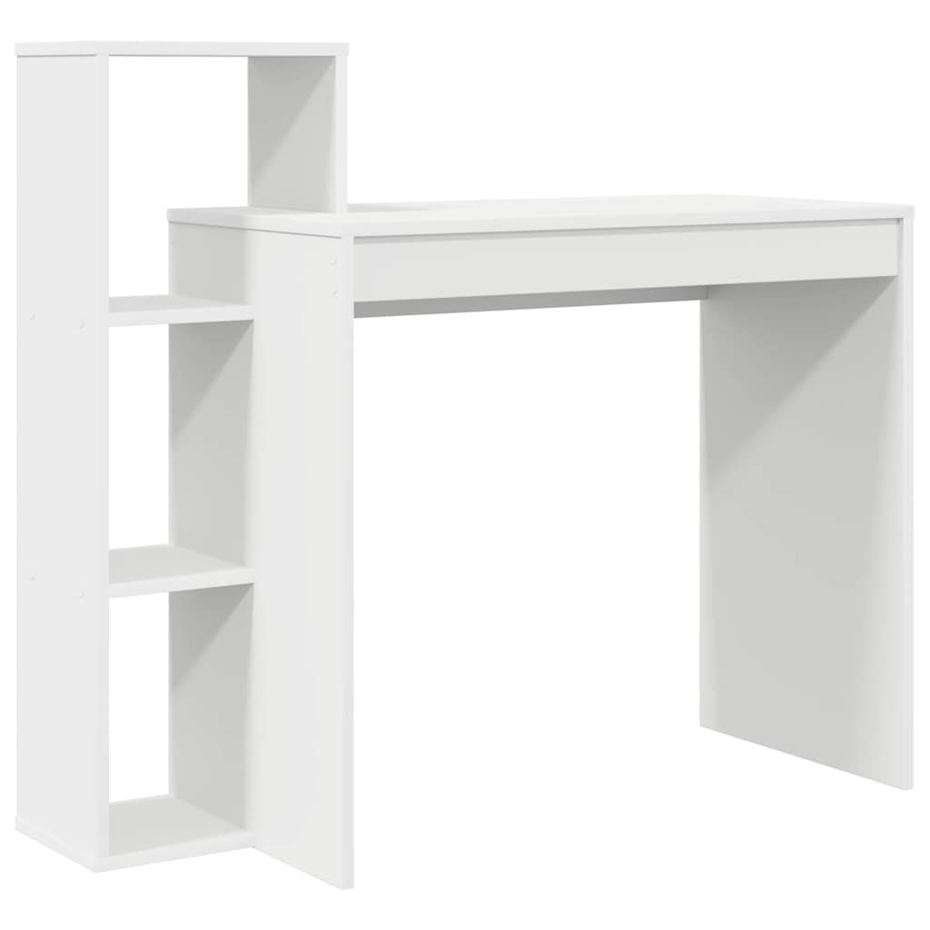 Desk with Shelf White 100 x 40 x 90 cm Engineered Wood